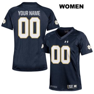 Notre Dame Fighting Irish Women's Custom #00 Navy Under Armour Authentic Stitched College NCAA Football Jersey TIO7099BC